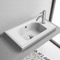 Small Drop In Bathroom Sink, Ceramic, Rectangular